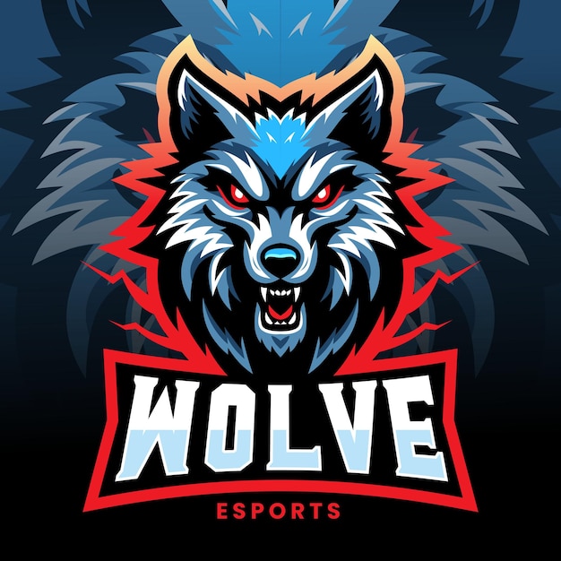 Wolf Wolve Esports Logo Vector