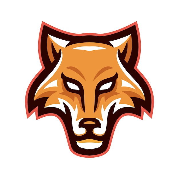 wolves head mascot logo vector