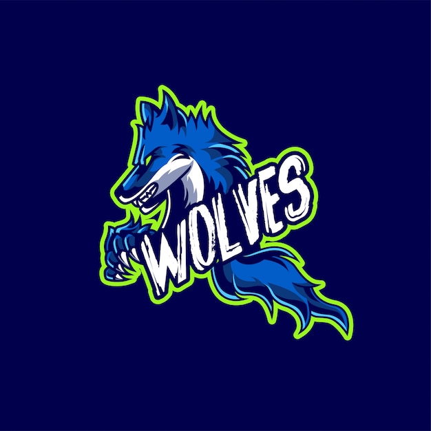 wolves mascot and esport gaming logo