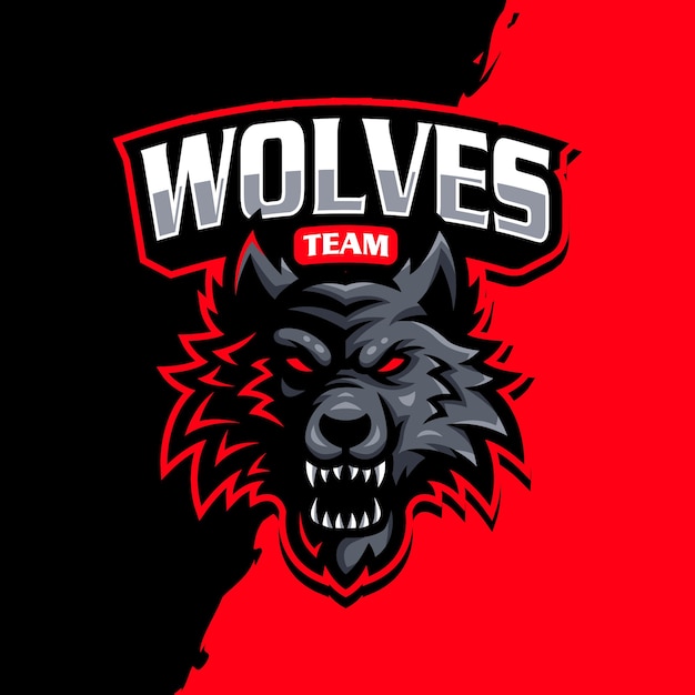 Wolves mascot logo esport gaming