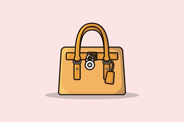 Woman Beautiful Purse vector illustration. Beauty and fashion objects icon concept.