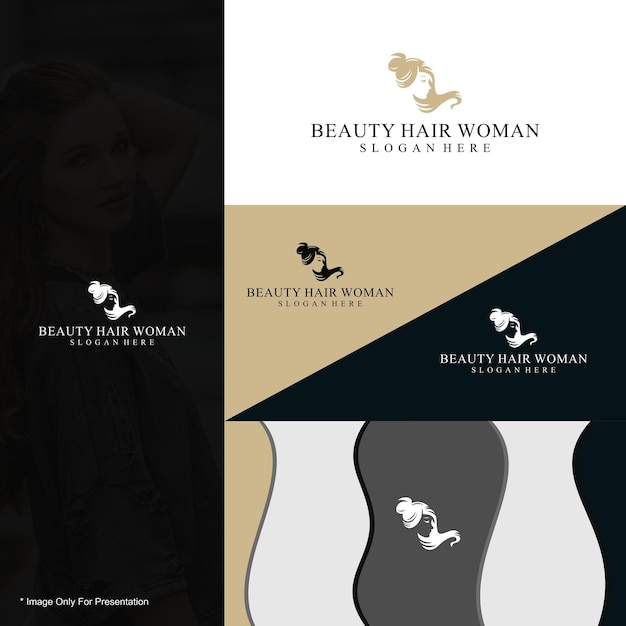 Vector woman beauty logo