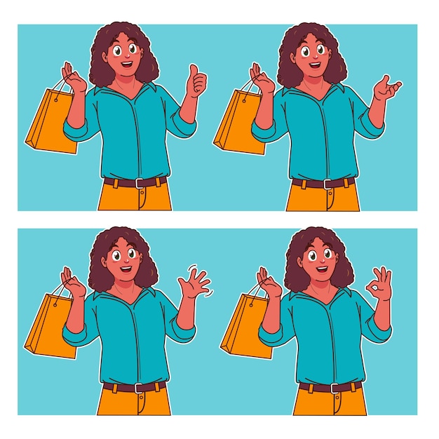 Woman carrying shopping bags