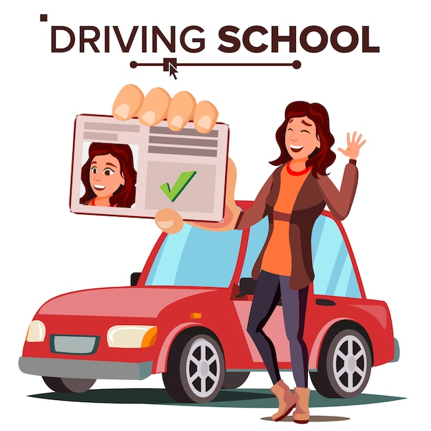 Woman In Driving School 