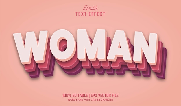 Woman Editable Text Effect Style