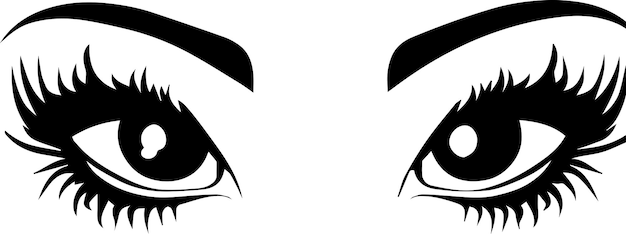 Woman Eyes vector Illustration 6