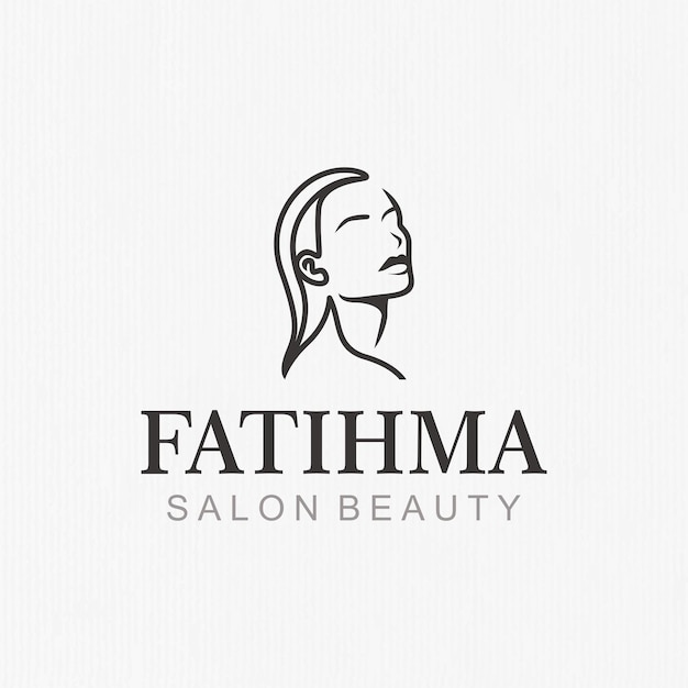 Woman face beauty logo design