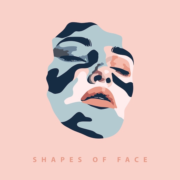 Vector woman face illustration