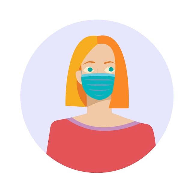 woman in face mask medical mask respirator  coronavirus and pandemic safety