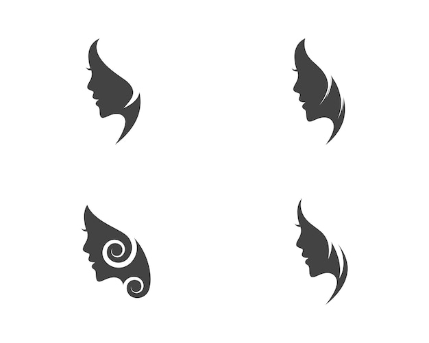 Woman face silhouette character illustration