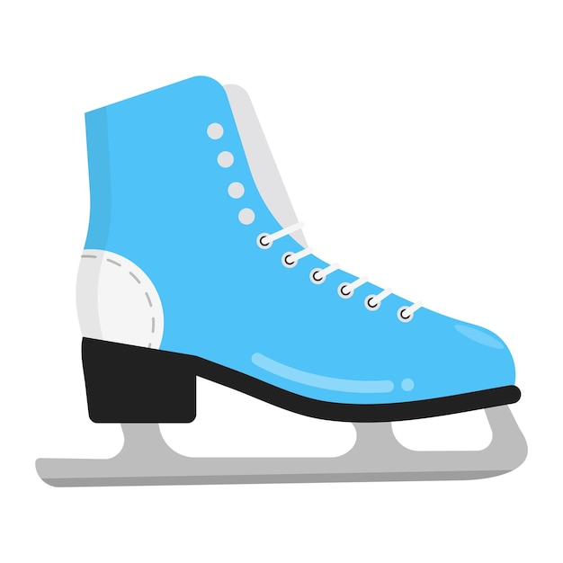 Woman figure ice skate shoe flat style design icon sign vector illustration.