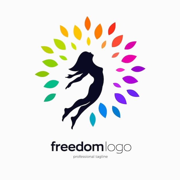 woman freedom logo design