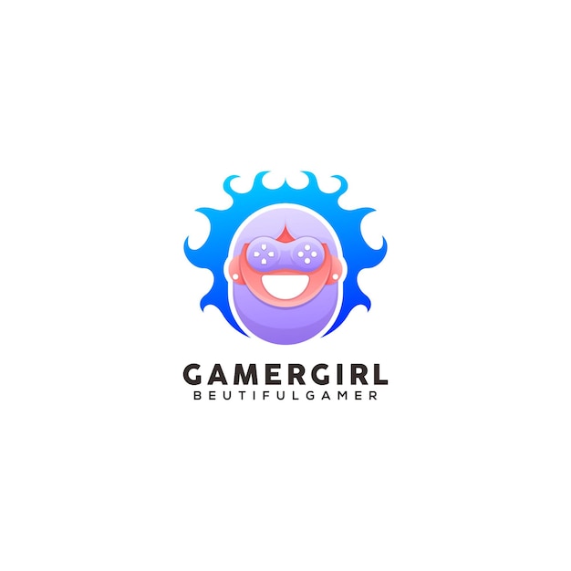 woman gaming logo