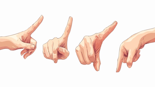 Vector woman hands counting fingers swearing sign gesture