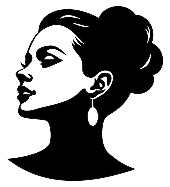 Woman head silhouette Female head silhouette abstract