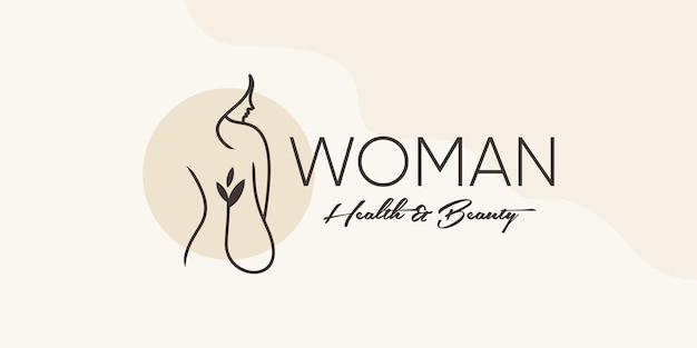 Woman health logo design concept for beauty life