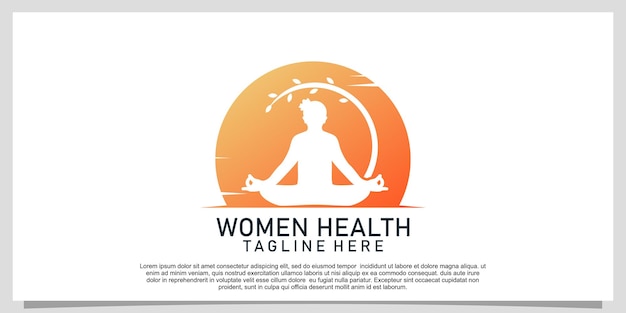 Woman health logo design inspiration and beauty woman slim body unique concept Premium Vector Part 3