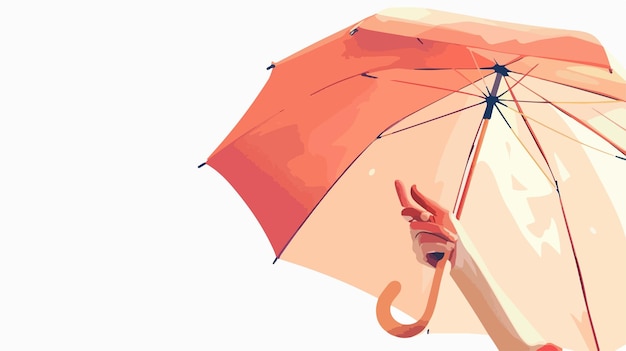 Vector a woman holding an umbrella with a red umbrella