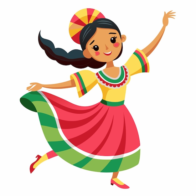 Vector woman illustration national hispanic heritage