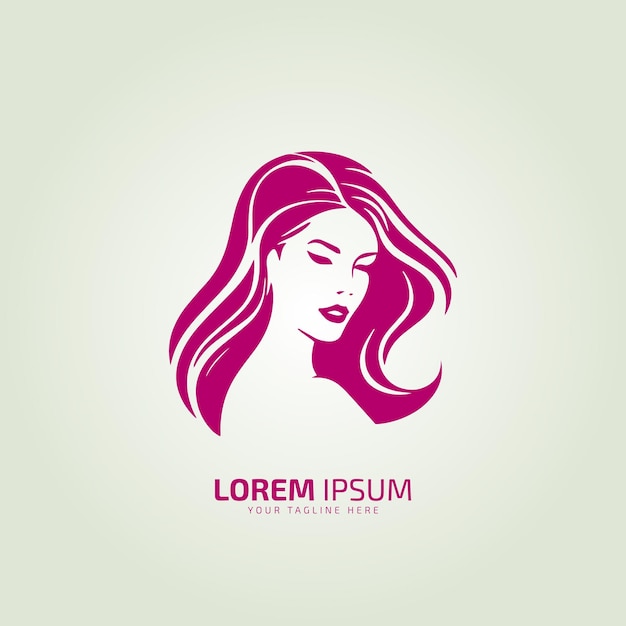 woman logo icon lady style vector illustration young girl logo design template feminine symbol