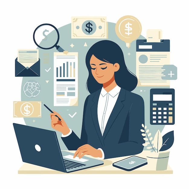 a woman management financial