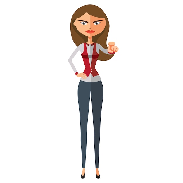 Woman motivation flat cartoon vector illustration