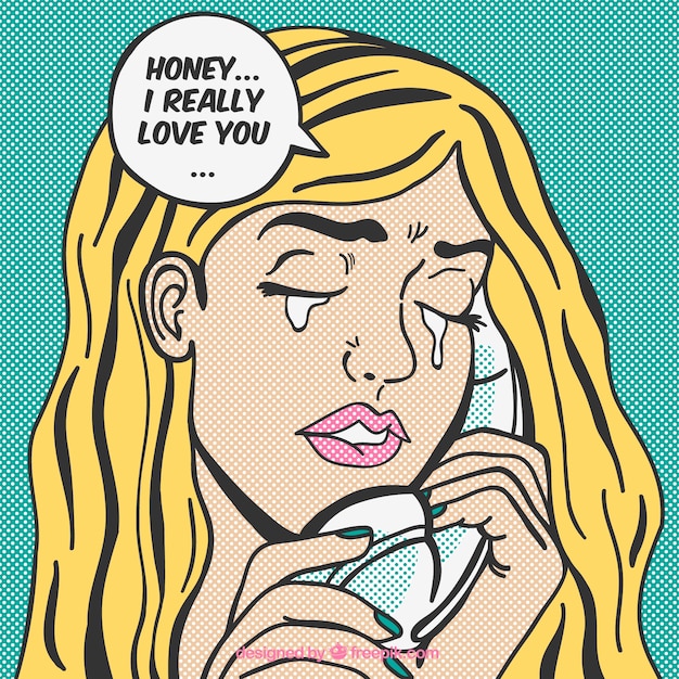 Woman poster in pop art style