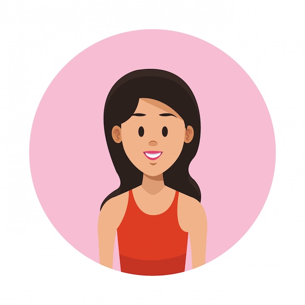 Woman profile cartoon