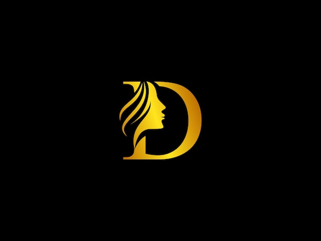 A woman's logo with the letter d