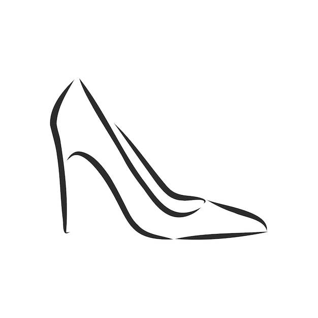 Woman's shoe, vector sketch, women's Shoe, vector sketch illustration