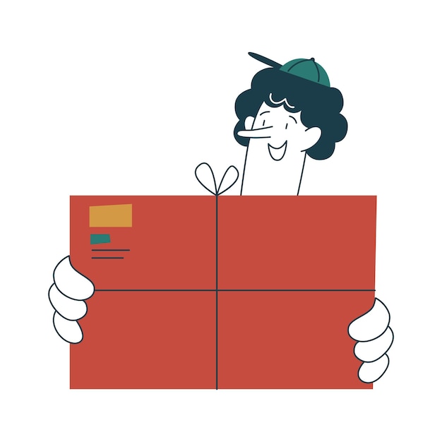 Woman sending large parcel