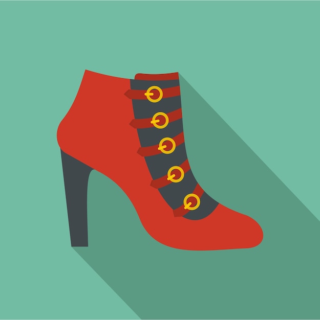 Woman shoes icon Flat illustration of woman shoes vector icon for any web design