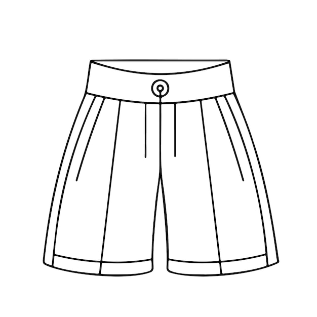 Woman shorts flat vector illustration