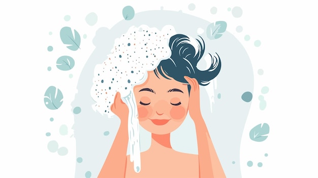 Woman Showering for Hygiene Cleanliness and Beauty Concept