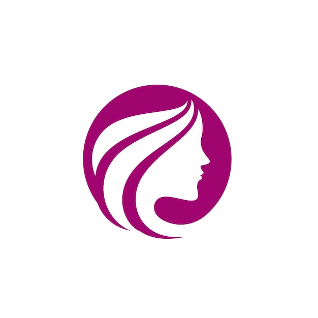 Woman silhouette logo   head  face logo vector design