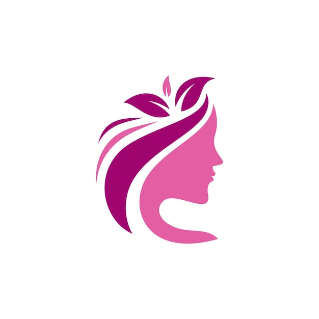 Woman silhouette logo   head  face logo vector design