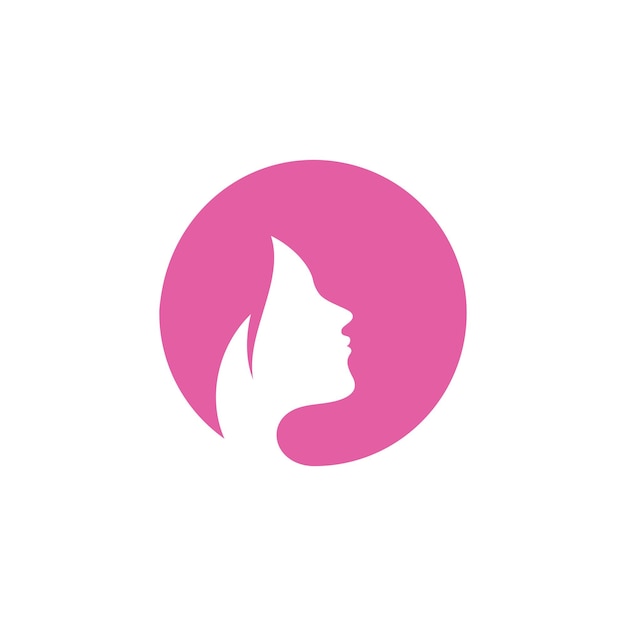 Woman silhouette logo   head  face logo vector design