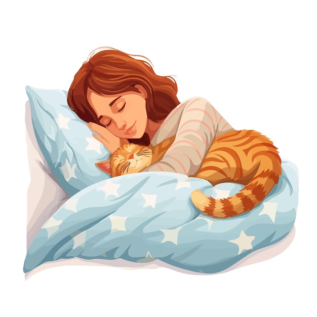 Woman_sleeping_at_night_with_cat