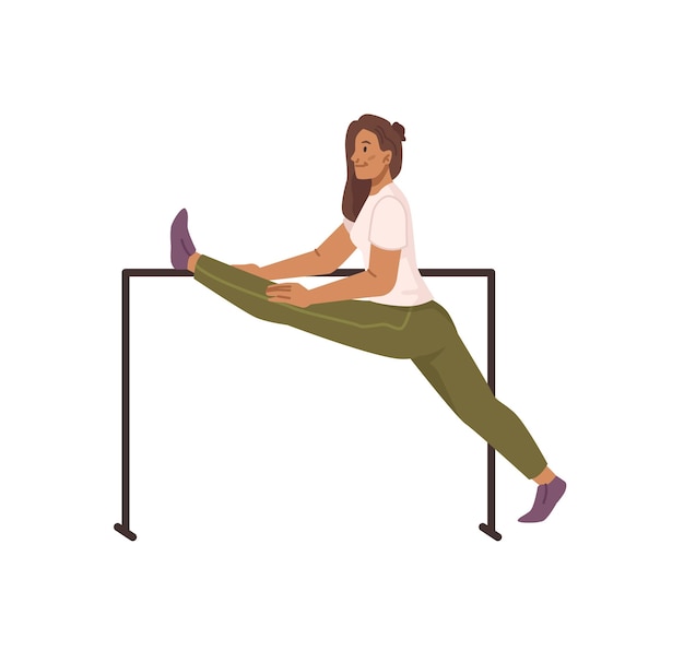 Woman stretching workout doing exercises