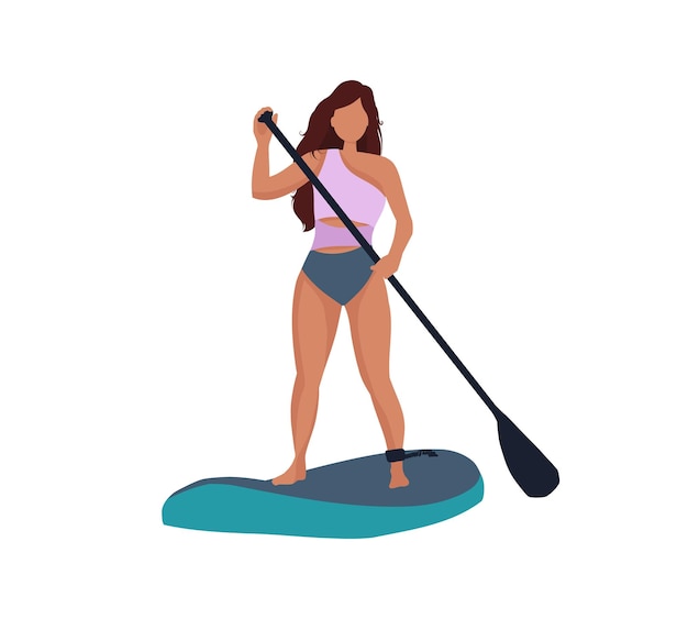 Woman on SUP board