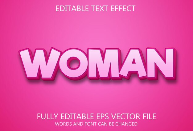 Woman text effect