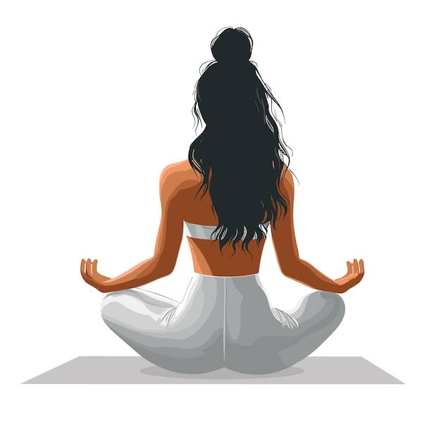 a woman in a white dress is doing yoga