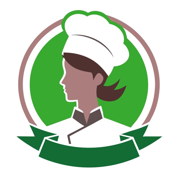 Vector a woman with a chef hat on her head