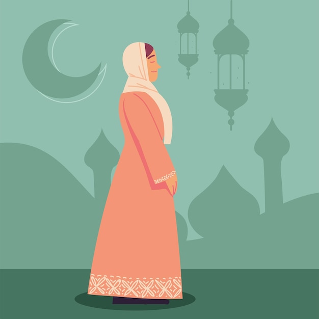 Woman with hijab muslim culture