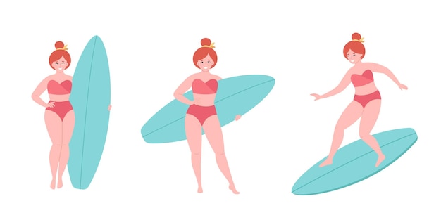 Woman with surfboard. Summer activity, summertime, surfing. Hello summer. Summer Vacation