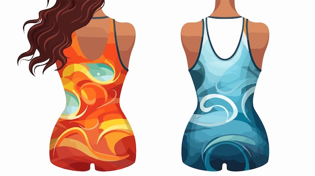 Vector a woman with a tank top and a colorful tank top