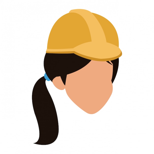 Vector woman worker avatar vector illustration graphic design