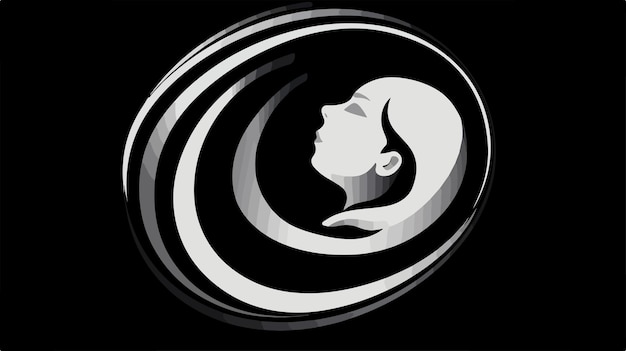 a womans face is shown in a circle