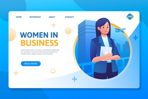 Women in business seo landing page