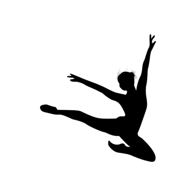 Women dancing silhouettes set